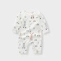 Light And Soft Bamboo Fiber Baby Jumpsuit Floral Animal Cute Print Spring Autumn Newborn Clothes Unisex Long Sleeve Baby Rompers For Boys Girls